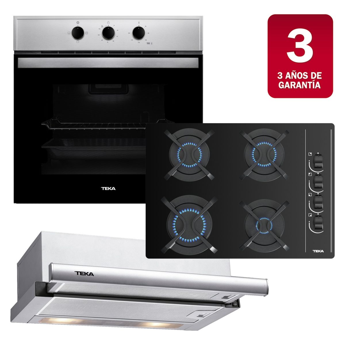 TEKA - Combo Horno HBB-535+GBC64003+TL 6310 INOX  Teka