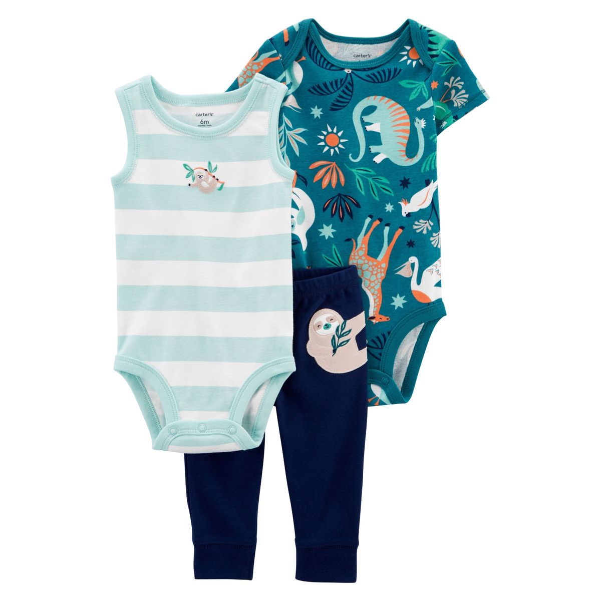 CARTER'S - Conjunto 3 Piezas  Pantalón  Y 2 Bodies Bebé Niño Carter's