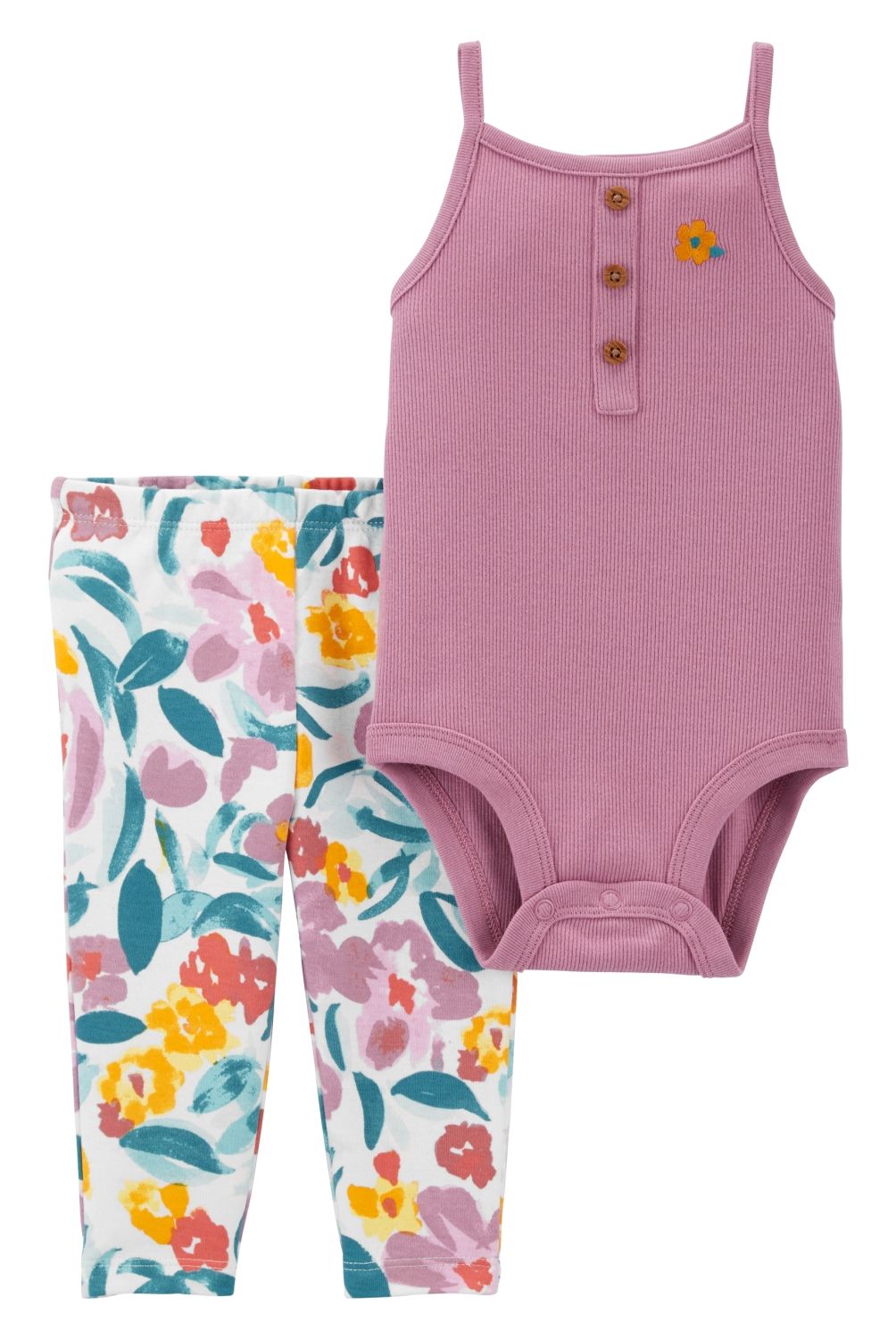 CARTER'S - Conjunto 2 Piezas Body Y Calza Bebé Niña Carter's