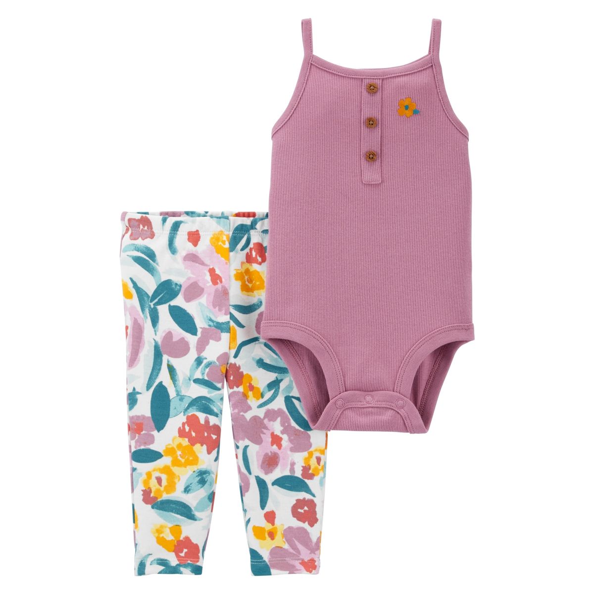 CARTER'S - Conjunto 2 Piezas Body Y Calza Bebé Niña Carter's