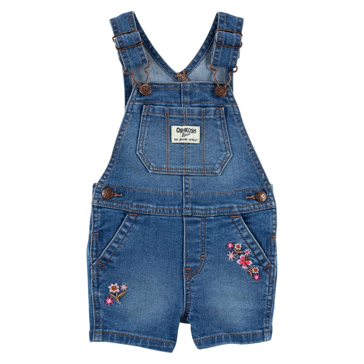 OSHKOSH - Jardinera Corta Mezclilla Bebé Niña Oshkosh