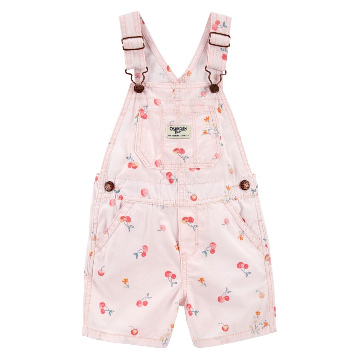 OSHKOSH - Jardinera Corta Algodón Estampada  Niña Oshkosh