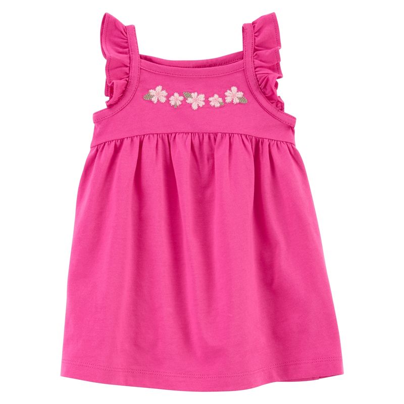 CARTER'S - Vestido Algodón Con Cubre Pañal Bebé Niña Carter's