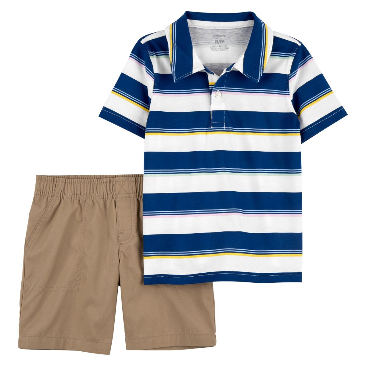 CARTER'S - Conjunto 2 Piezas Polera y Short Bebé Niño Carter's