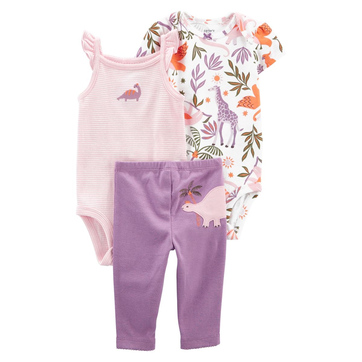 CARTER'S - Conjunto 3 Piezas Calza Y 2 Bodies Bebé Niña Carter's