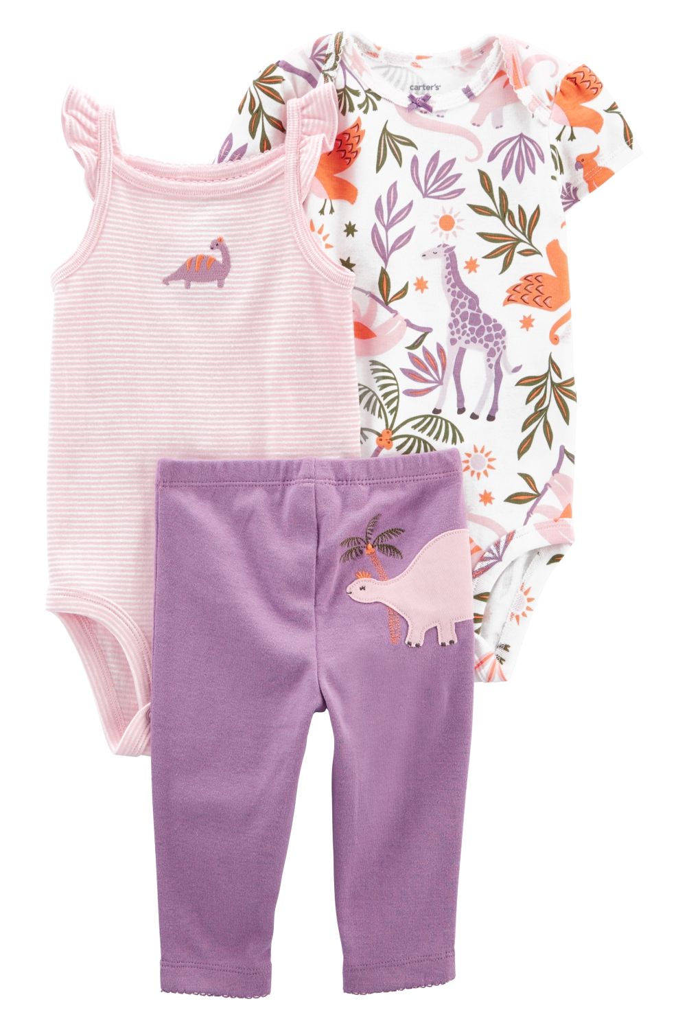 CARTER'S - Conjunto 3 Piezas Calza Y 2 Bodies Bebé Niña Carter's