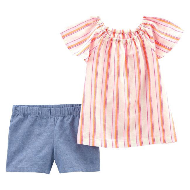 CARTER'S - Conjunto 2 Piezas Blusa y Short Bebé Niña Carter's