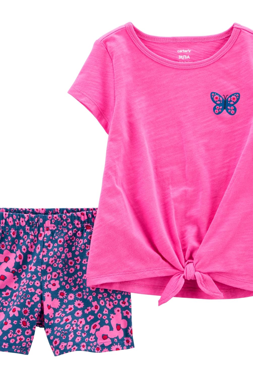 CARTER'S - Conjunto 2 Piezas Polera y Short tipo Calza Bebé Niña Carter's