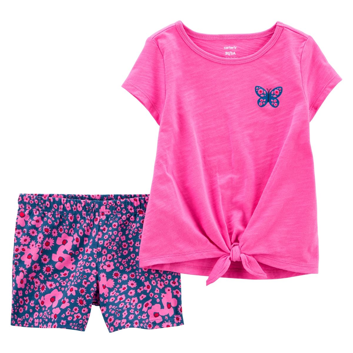 CARTER'S - Conjunto 2 Piezas Polera y Short tipo Calza Bebé Niña Carter's