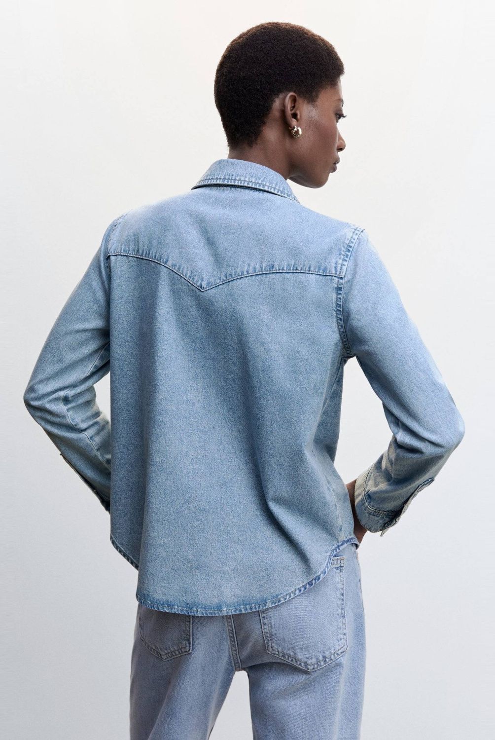MANGO - Mango Camisa Vaquera Bolsillos Mujer