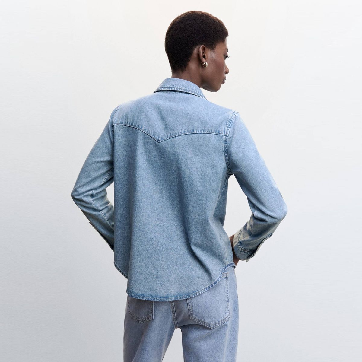 MANGO - Mango Camisa Vaquera Bolsillos Mujer