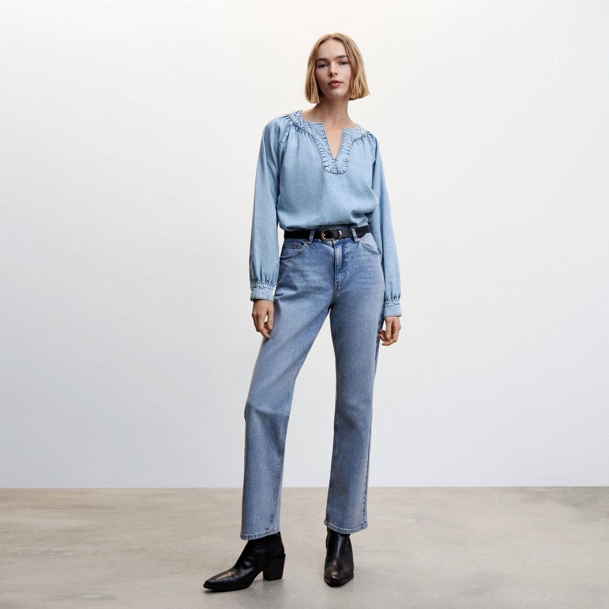 MANGO - Camisa Vaquera Oversize Mujer Mango