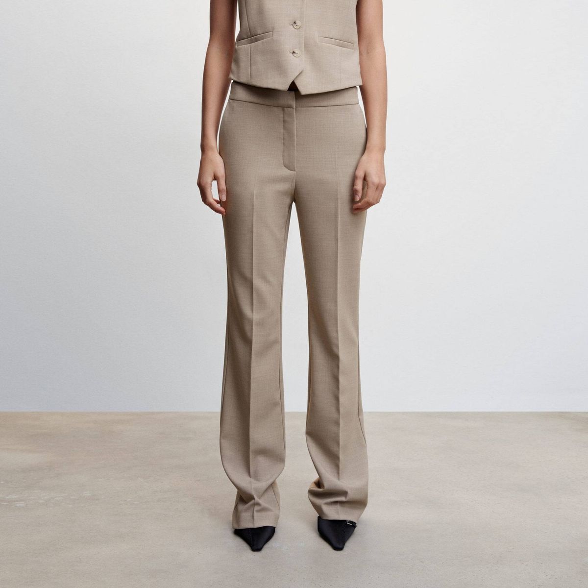 MANGO - Mango Pantalón Traje Regular Fit Mujer