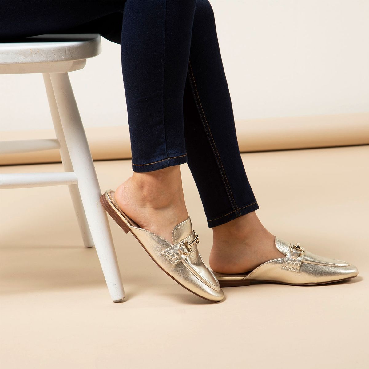 ALDO - Moska Babucha Mujer Cuero Dorado Aldo