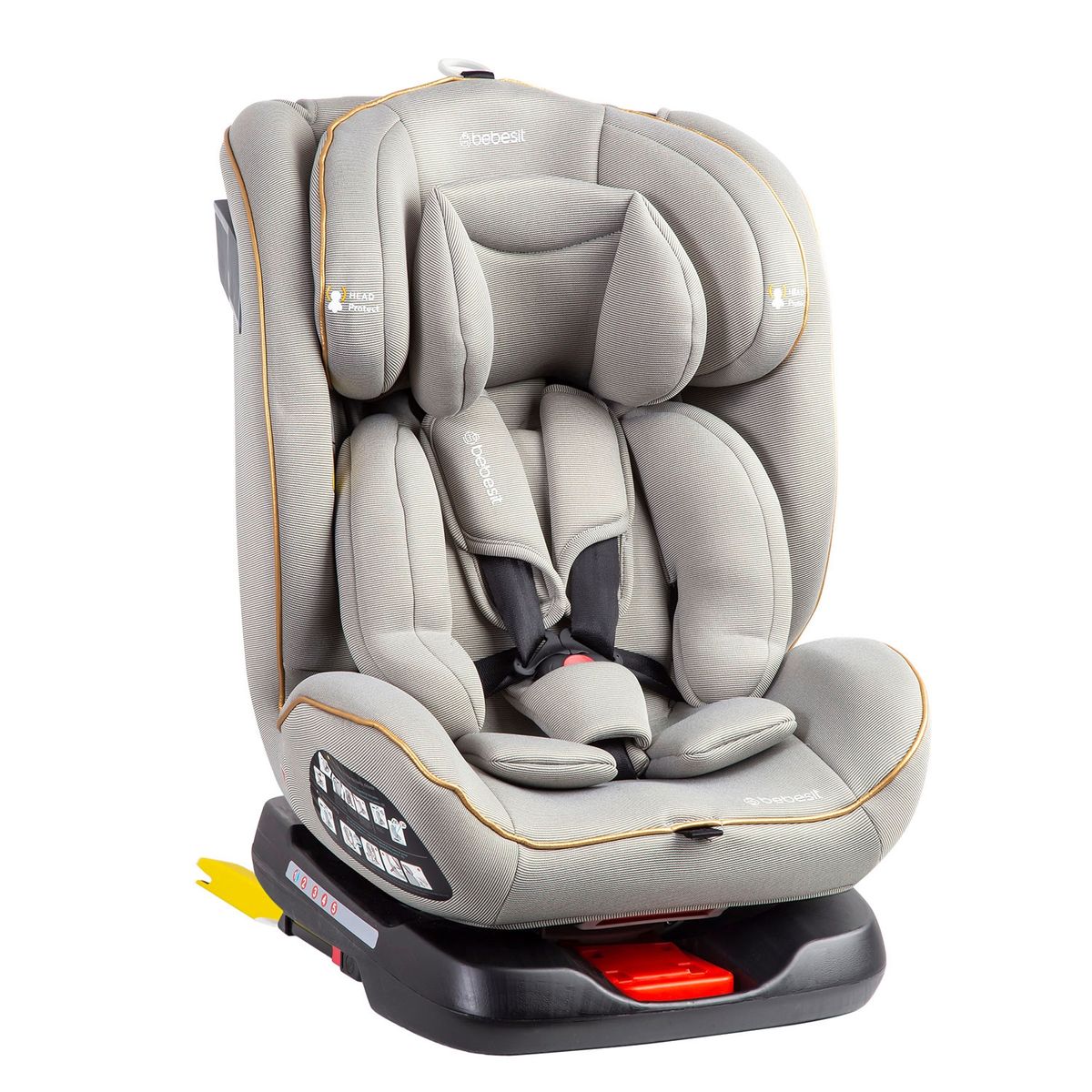 BEBESIT - Silla de Auto Convertible con Isofix Supra 360° Claro Gris Bebesit