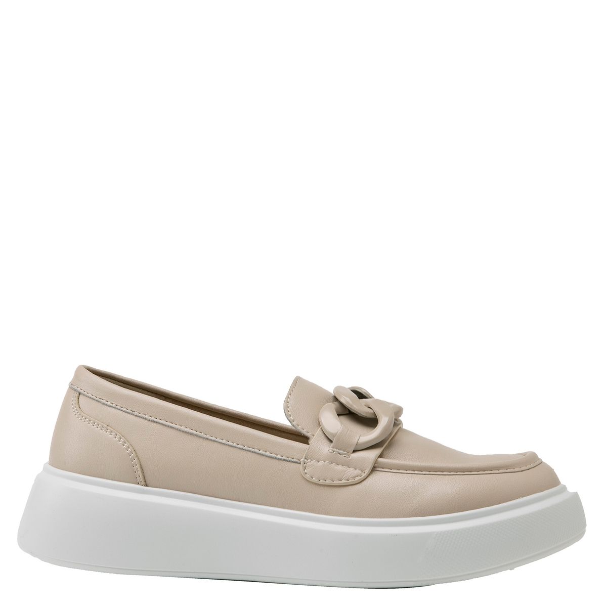 POLLINI - Zapato Casual Mujer Cuero Beige Pollini