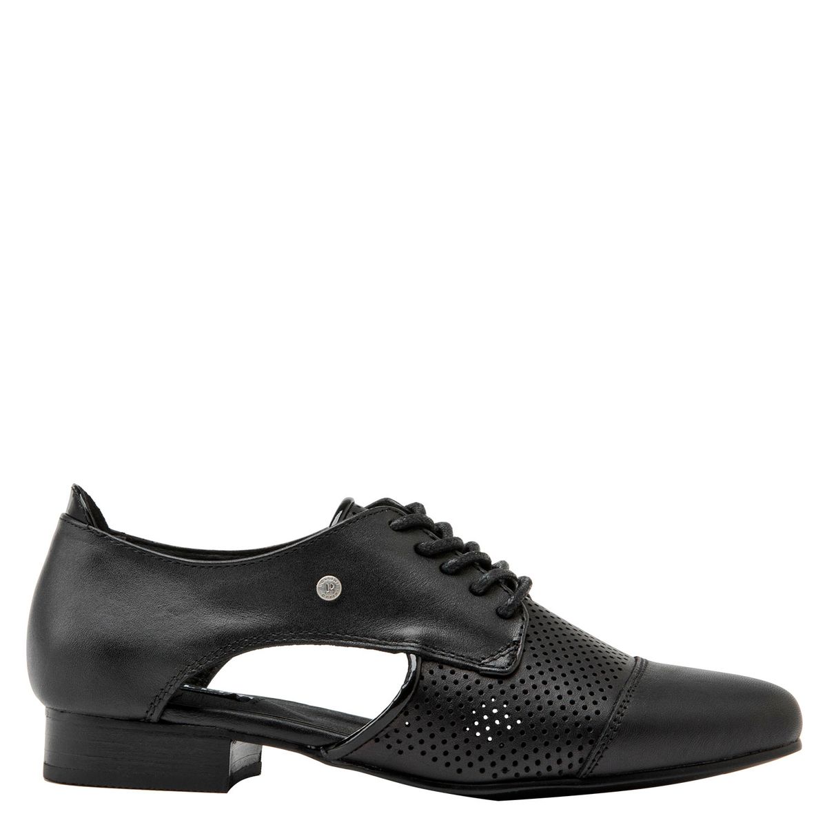 POLLINI - Zapato Casual Mujer Cuero Negro Pollini
