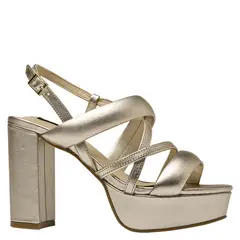 POLLINI - Sandalia Mujer Cuero Dorado