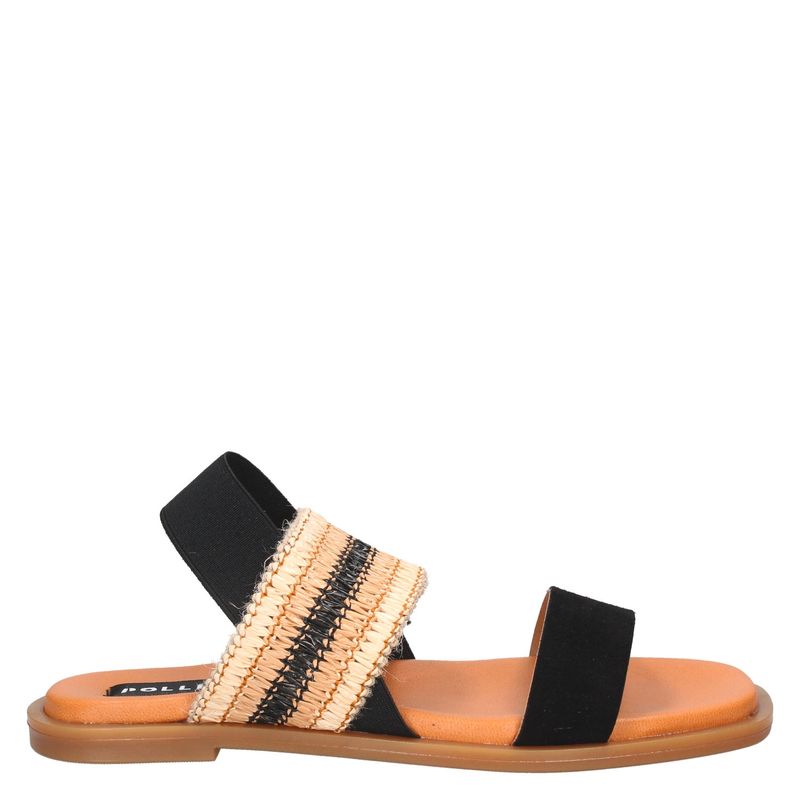 POLLINI - Sandalia Mujer Cuero Negro Pollini