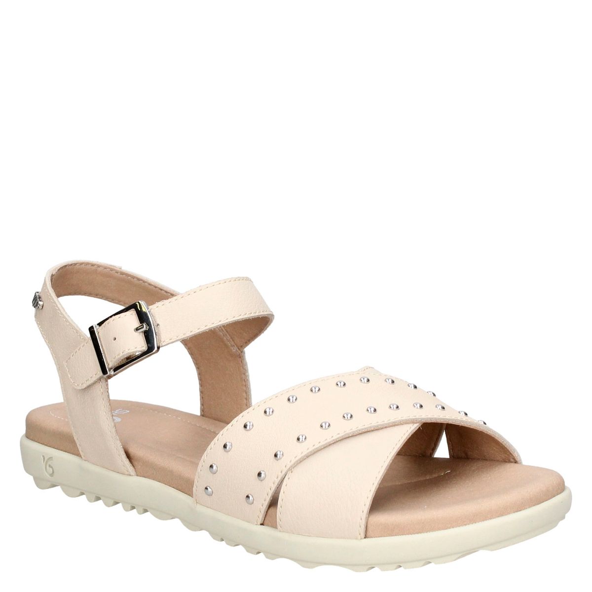 16 HRS - Sandalia Mujer Cuero Beige 16 Hrs