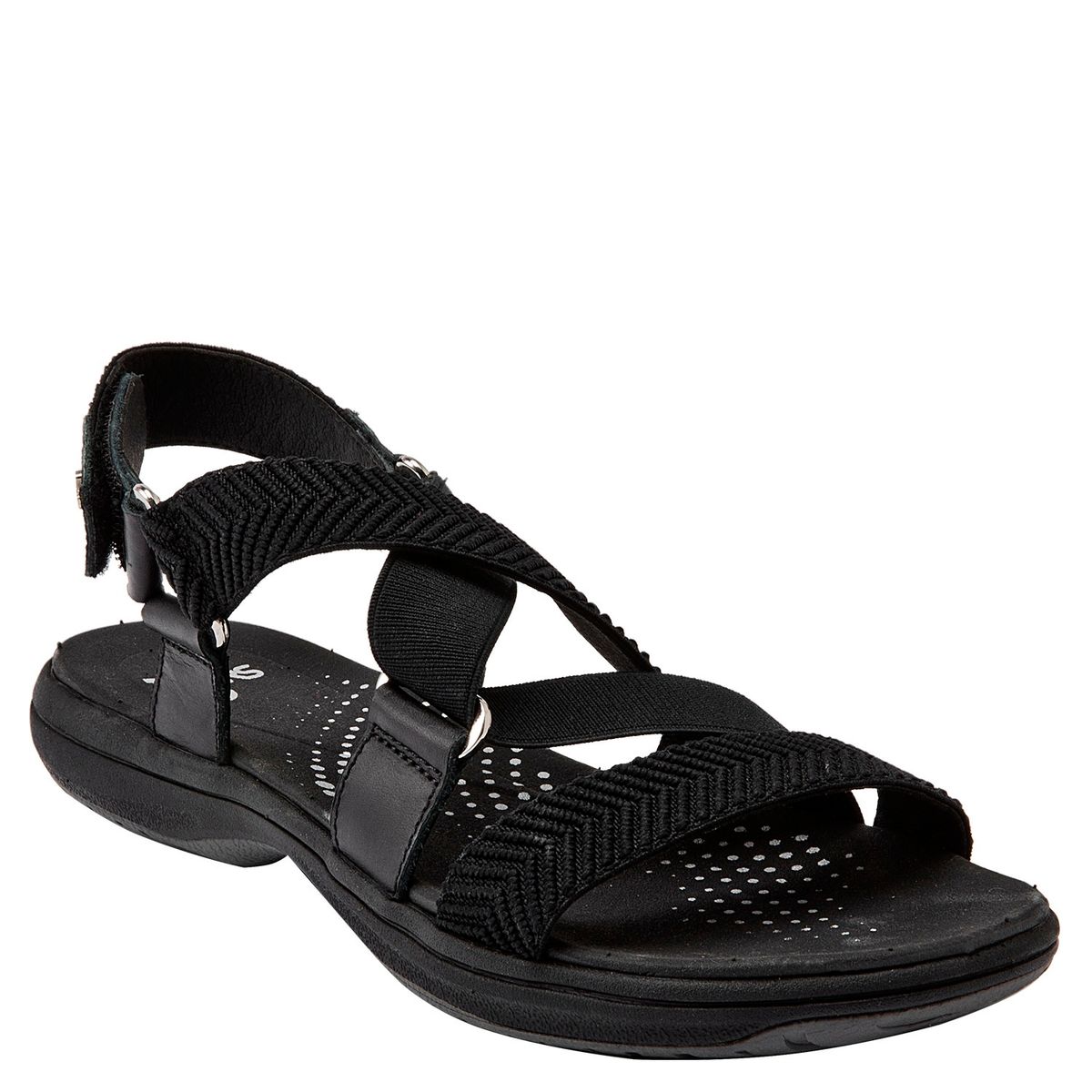 16 HRS - Sandalia Mujer Cuero Negro 16 Hrs