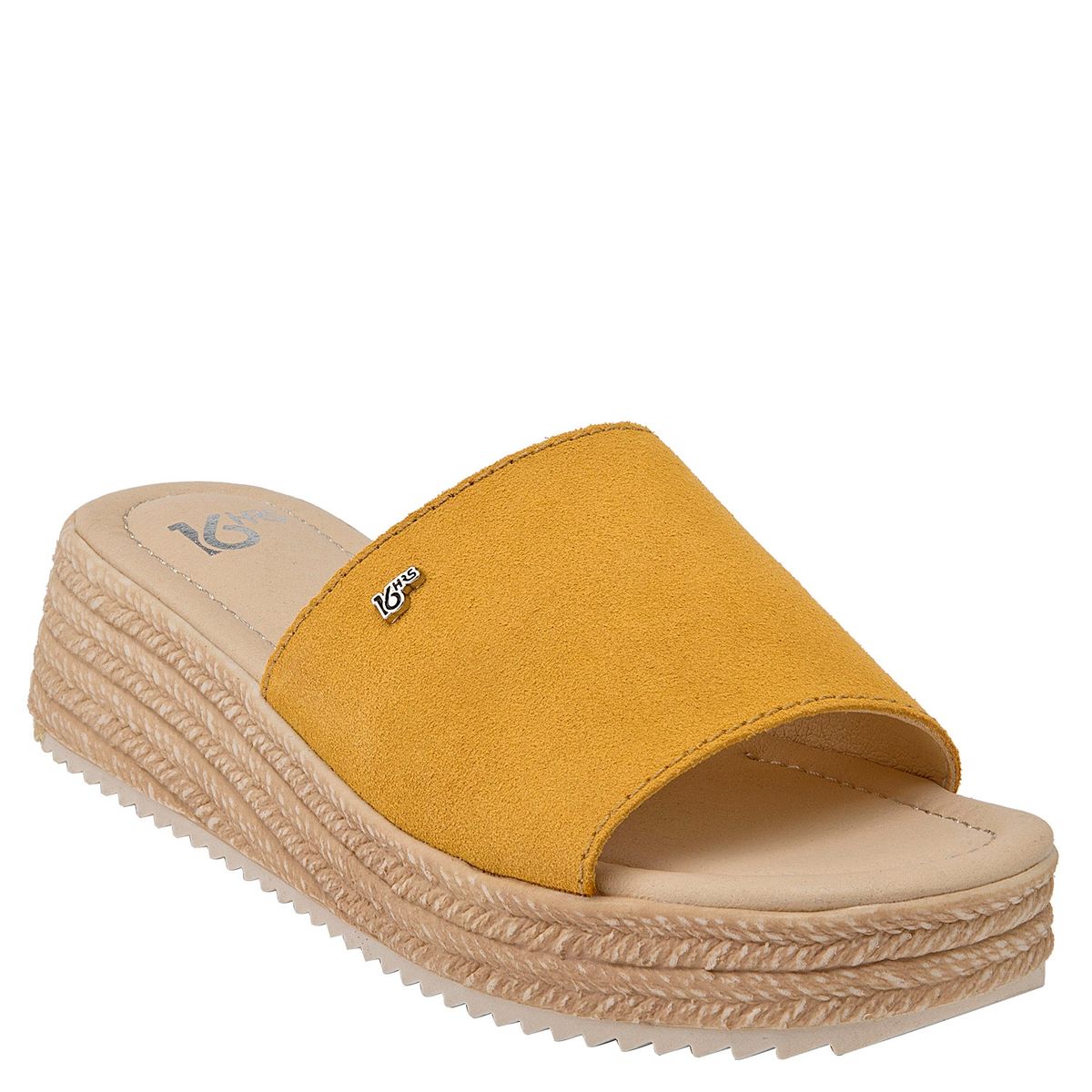 16 HRS - Sandalia Mujer Cuero Amarillo 16 Hrs