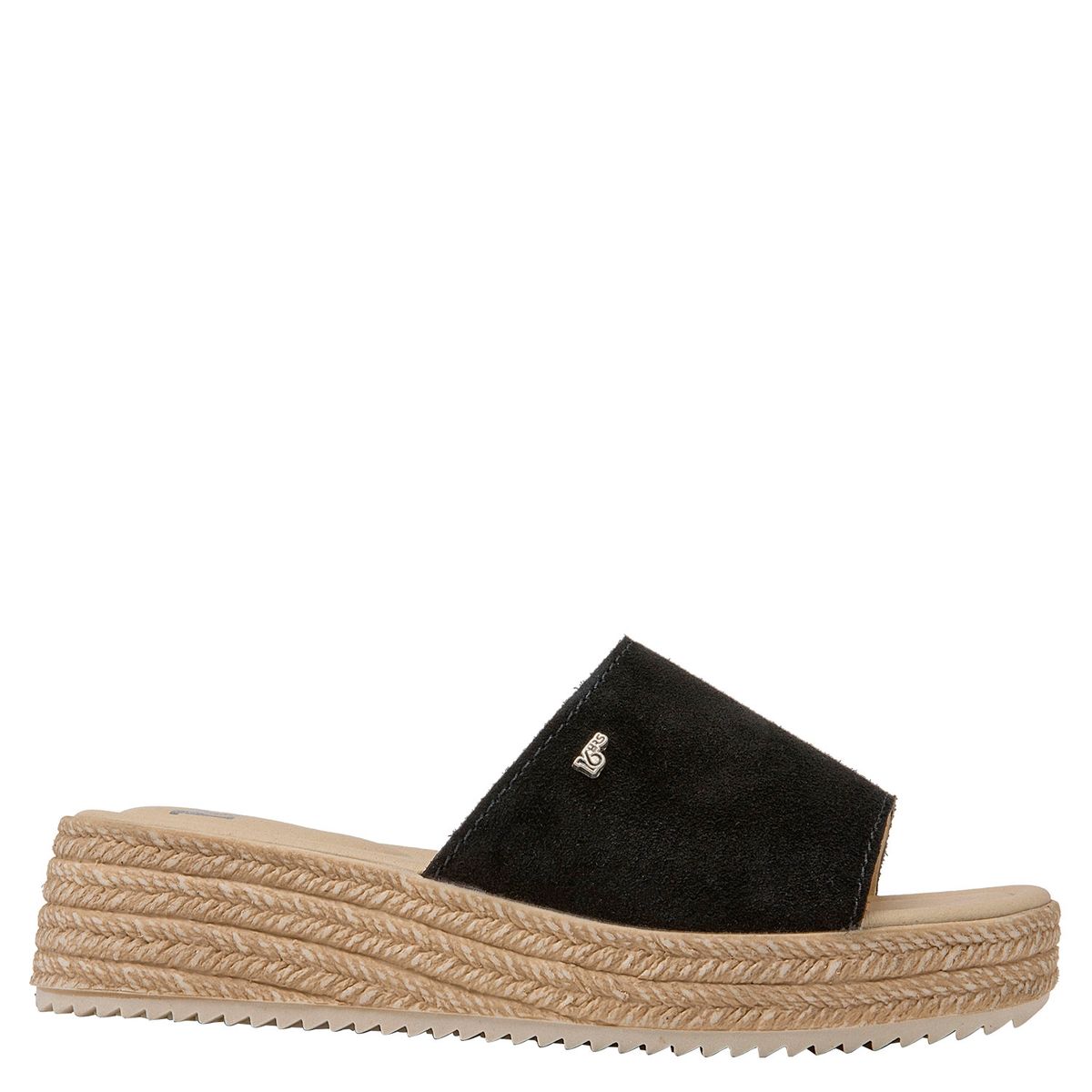 16 HRS - Sandalia Mujer Cuero Negro 16 Hrs