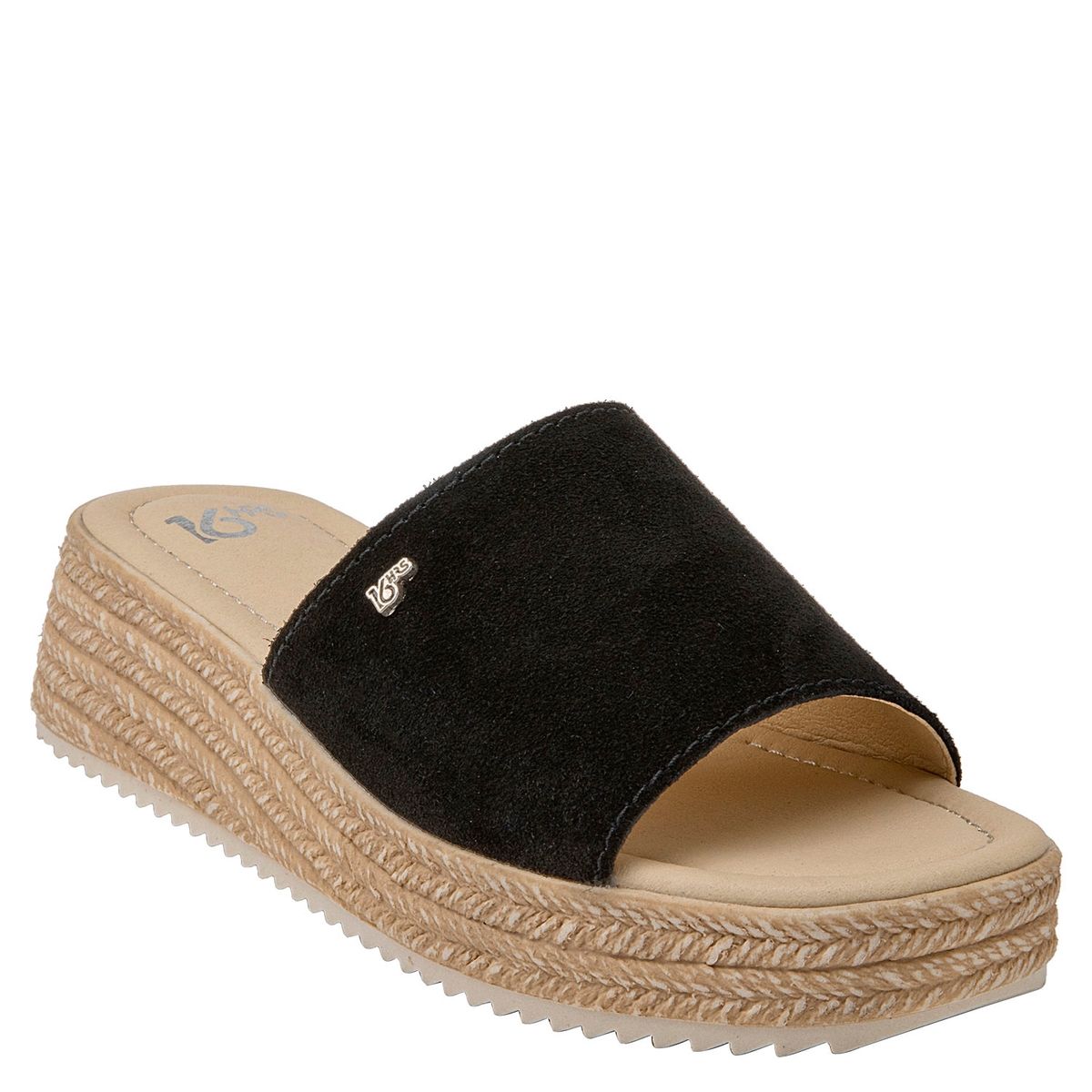 16 HRS - Sandalia Mujer Cuero Negro 16 Hrs