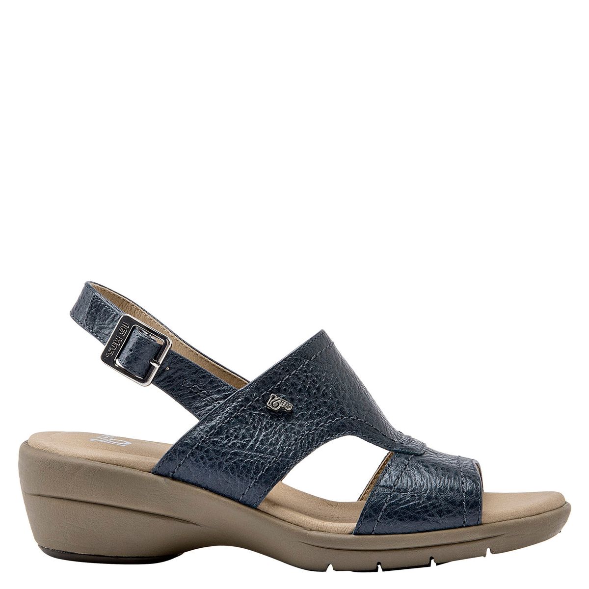 16 HRS - Sandalia Mujer Cuero Azul 16 Hrs