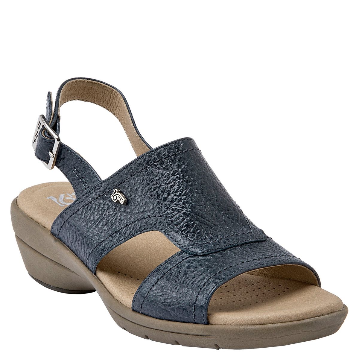 16 HRS - Sandalia Mujer Cuero Azul 16 Hrs
