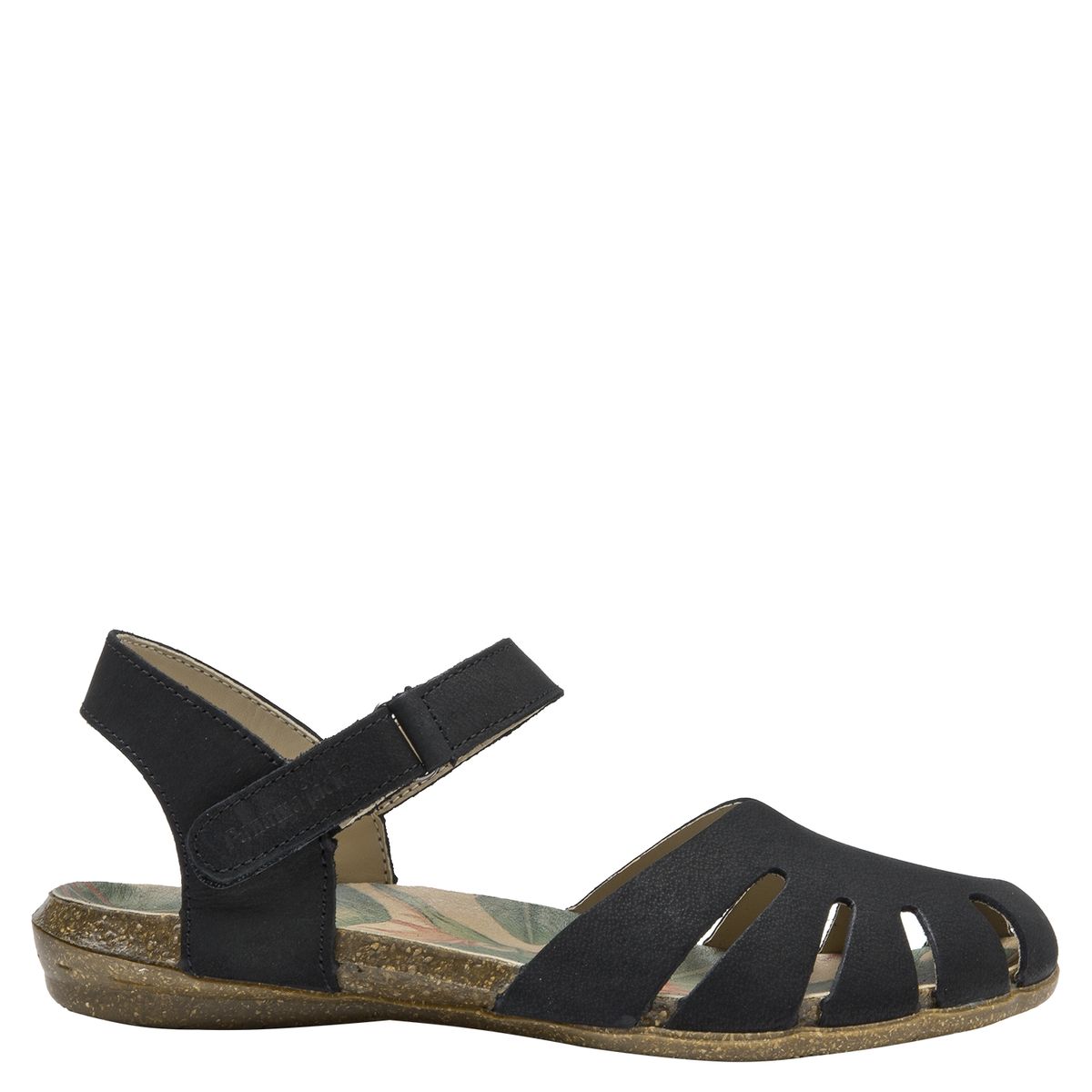 PANAMA JACK - Sandalia Plana Mujer Cuero Negro Panama Jack