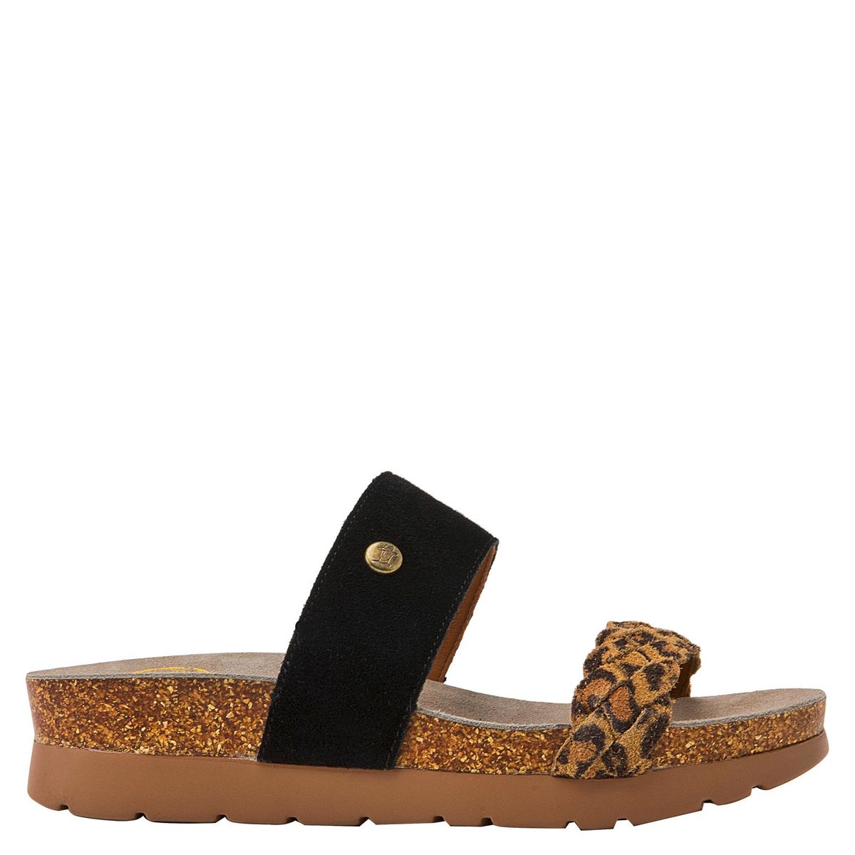 PANAMA JACK - Sandalia Plana Mujer Cuero Animal Print Panama Jack