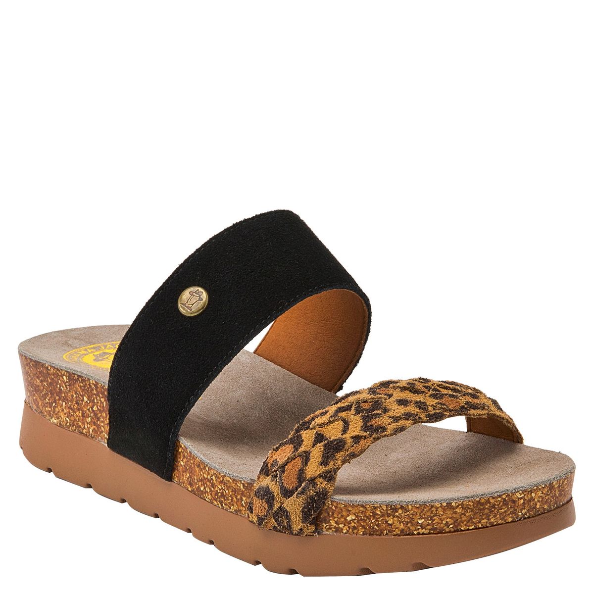 PANAMA JACK - Sandalia Plana Mujer Cuero Animal Print Panama Jack
