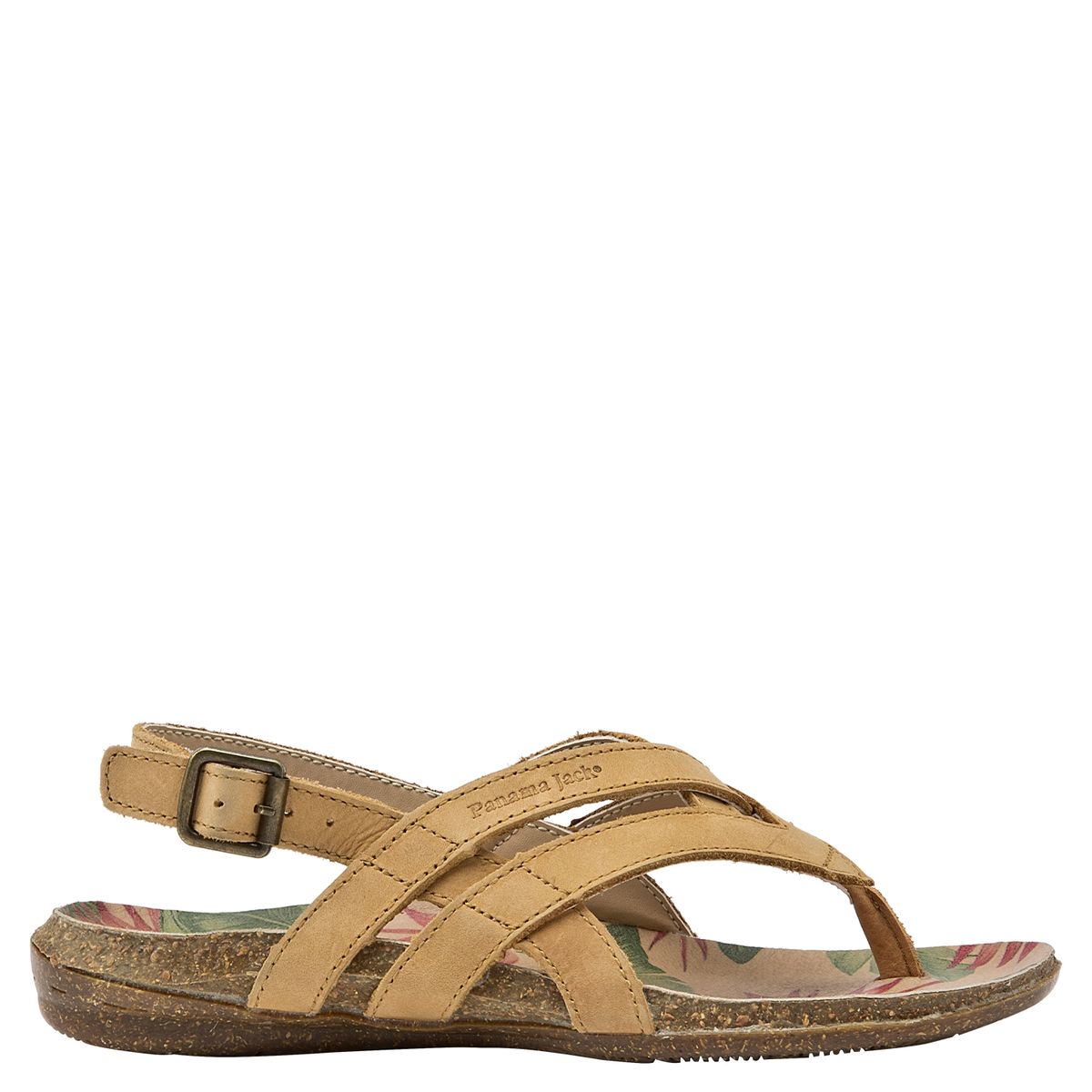 PANAMA JACK - Sandalia Plana Mujer Cuero Café Panama Jack