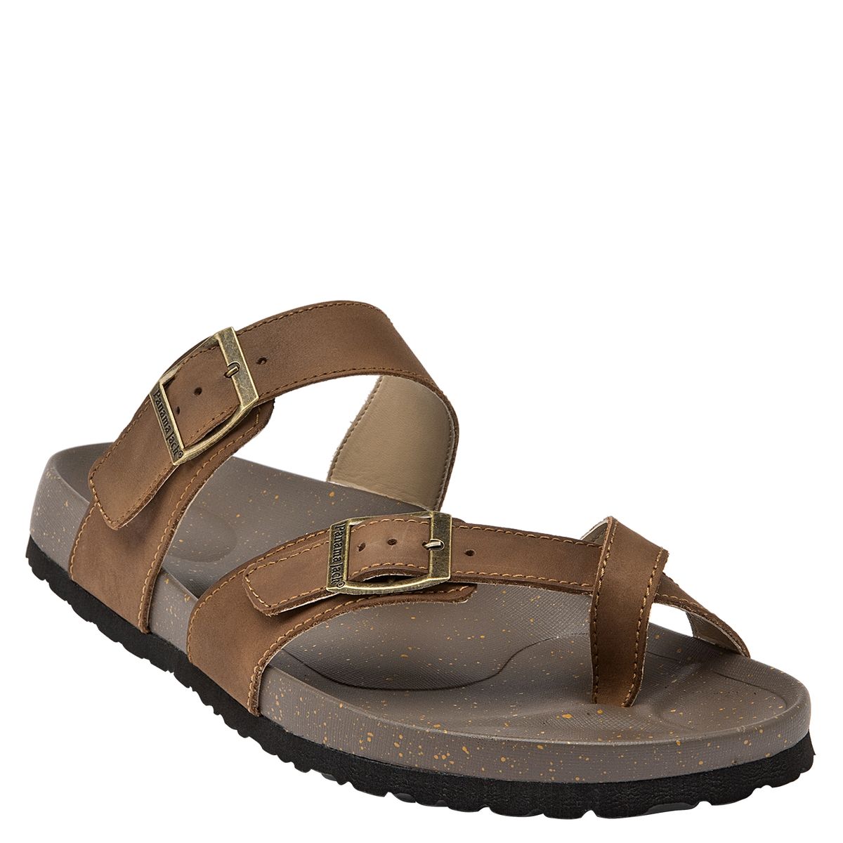 PANAMA JACK - Sandalia Plana Mujer Cuero Café Panama Jack