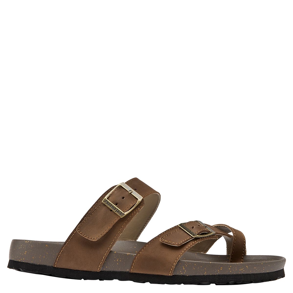 PANAMA JACK - Sandalia Plana Mujer Cuero Café Panama Jack