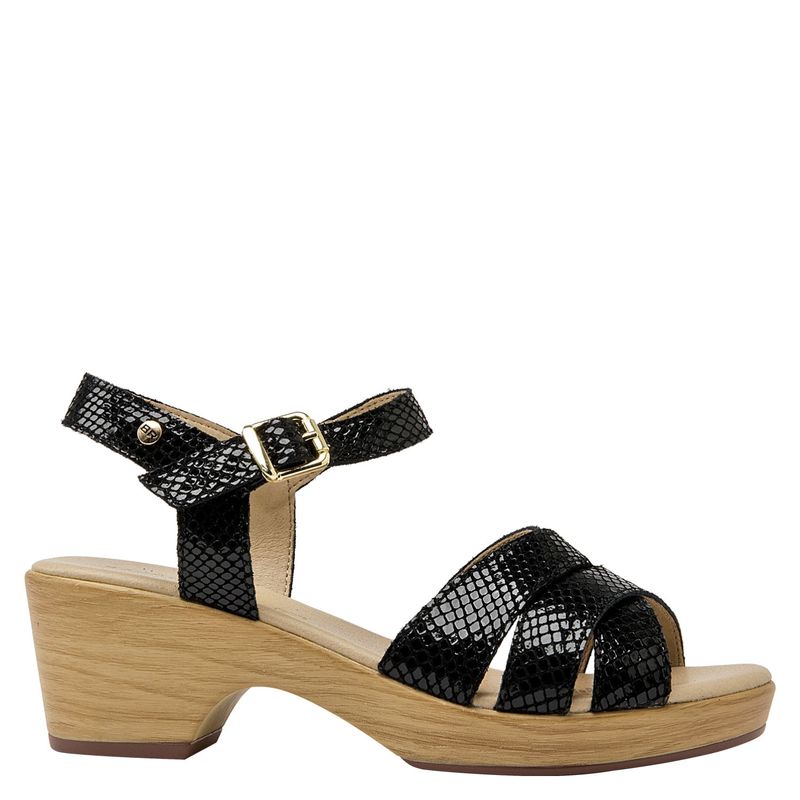 BRUNO ROSSI - Sandalia Mujer Negro Bruno Rossi