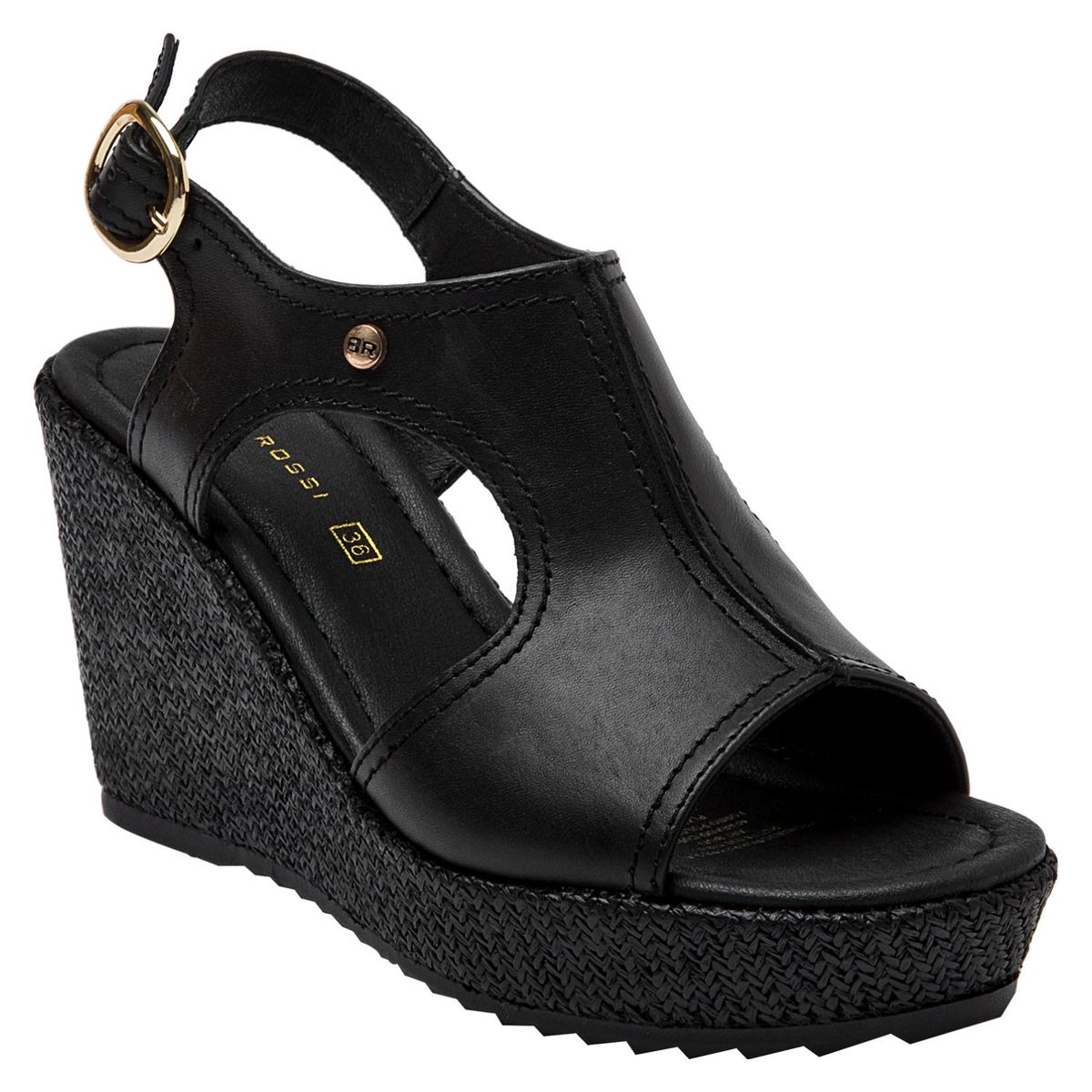 BRUNO ROSSI - Sandalia Mujer Negro Bruno Rossi