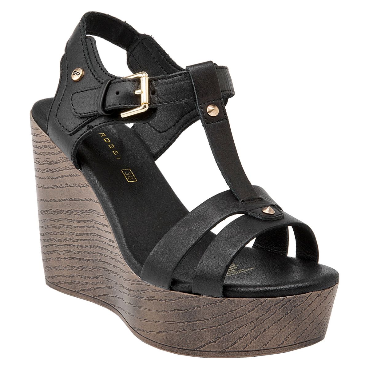 BRUNO ROSSI - Sandalia Mujer Negro Bruno Rossi