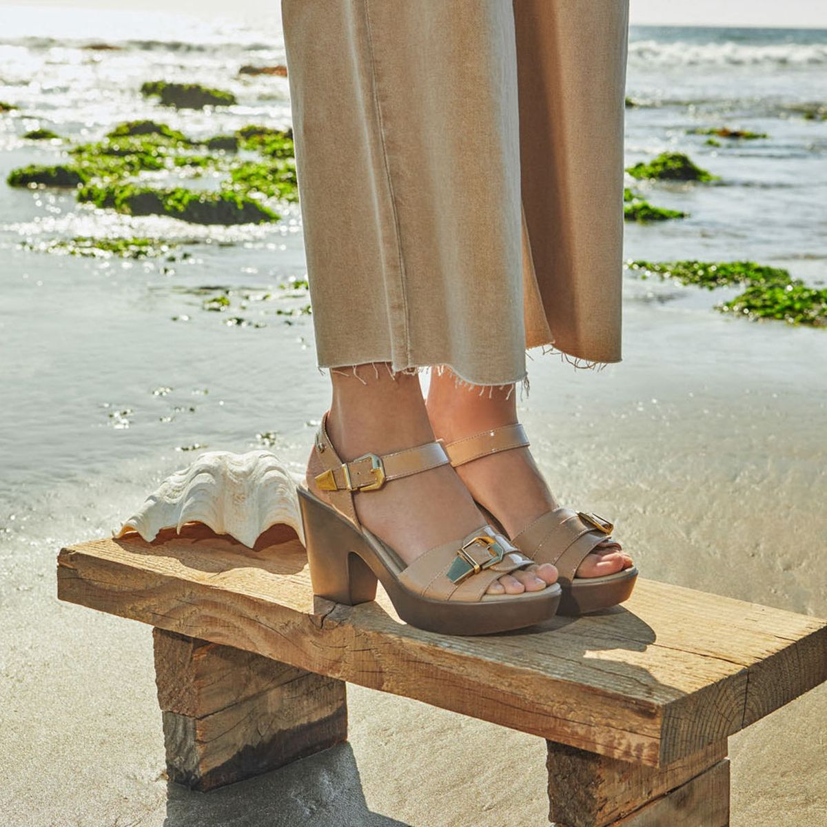 BRUNO ROSSI - Sandalia Mujer Beige Bruno Rossi