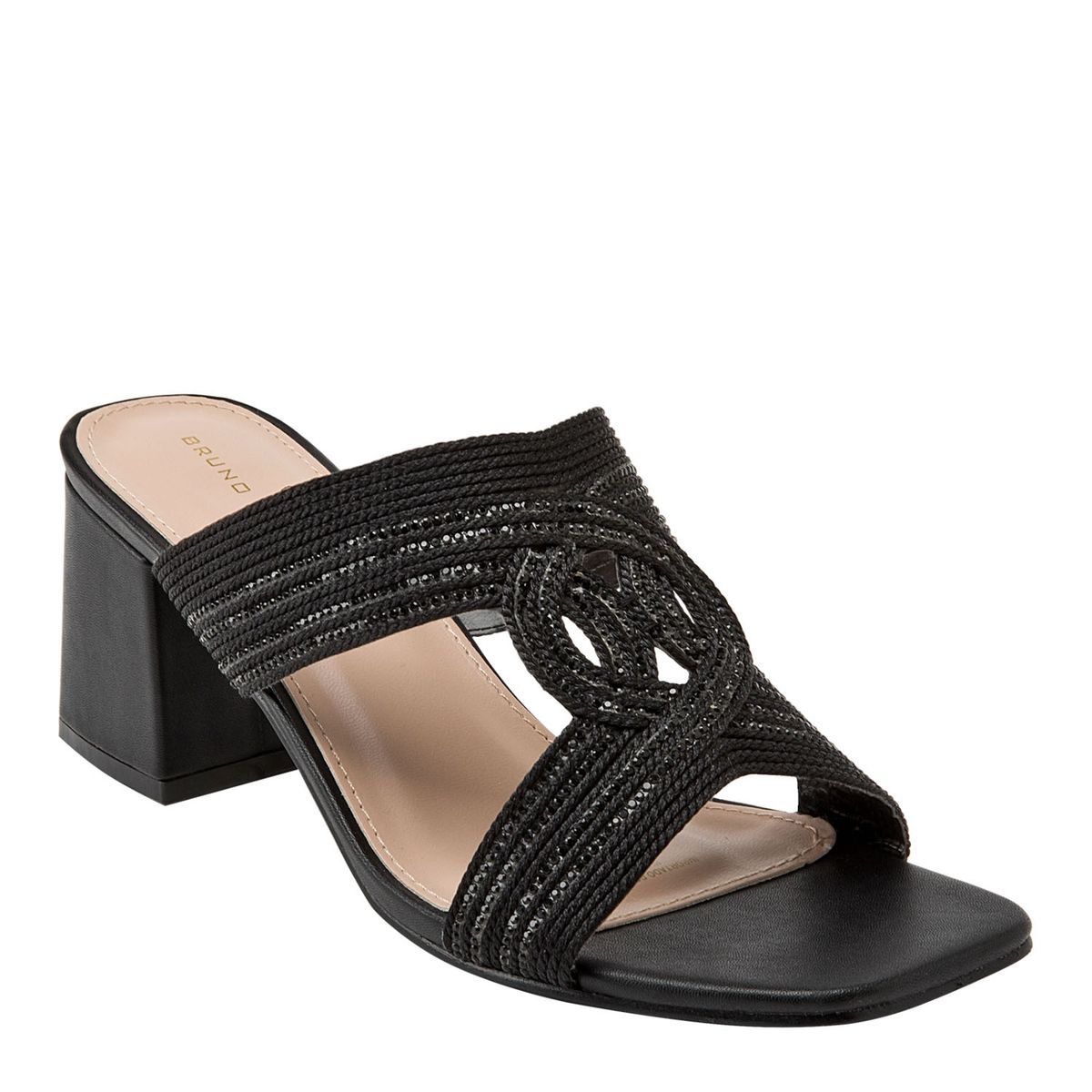 BRUNO ROSSI - Sandalia Mujer Negro Bruno Rossi