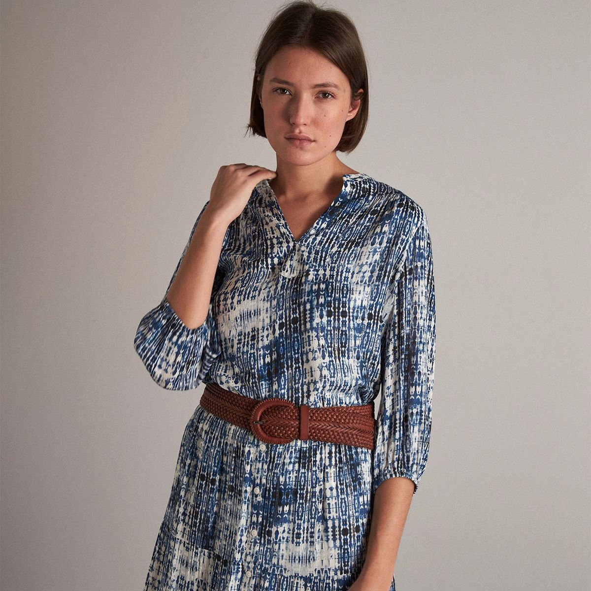 MAISON 123 - 123. Blusa Manga Larga Estampada Mujer