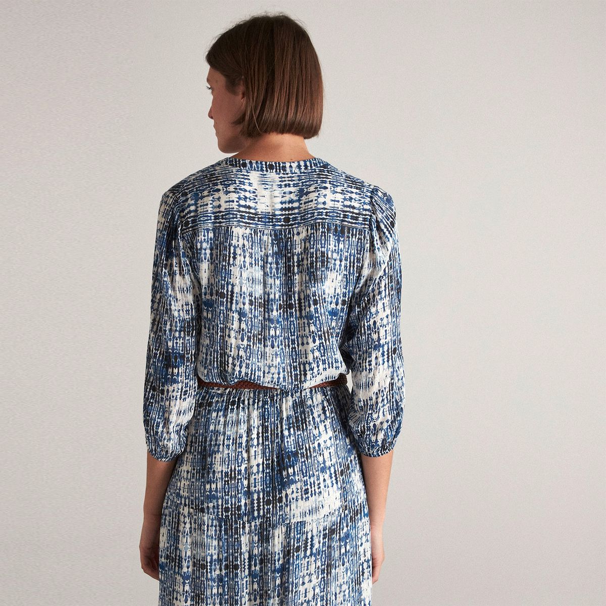 MAISON 123 - 123. Blusa Manga Larga Estampada Mujer