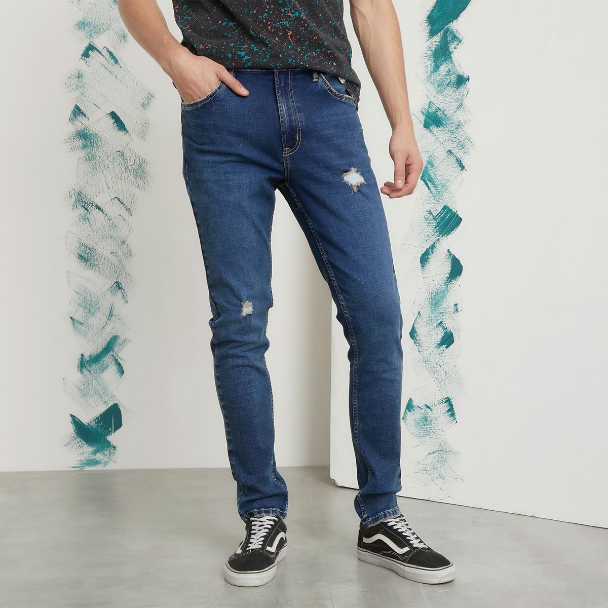 AMERICANINO - Jeans Super Skinny Fit Hombre Americanino
