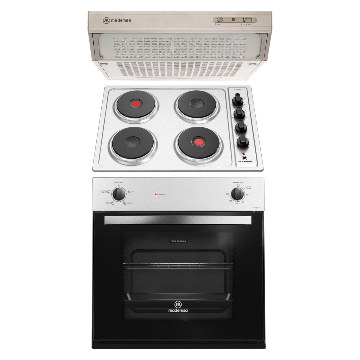 MADEMSA - Kit Horno M 110A + Encimera 48ED + Campana U160S Mademsa