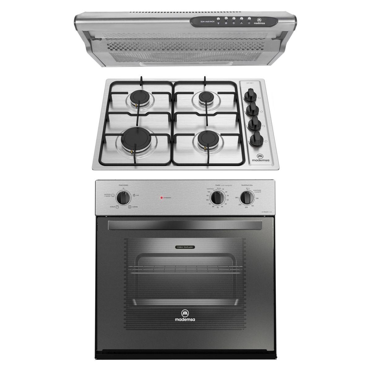 MADEMSA - Kit Horno M 140A + Encimera 435E + Campana M60 Mademsa