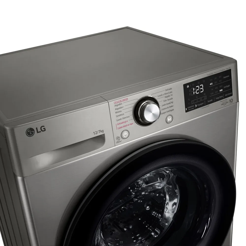 LG WD12VVC5S6C 12/7 kg Platinum Silver, foto 3
