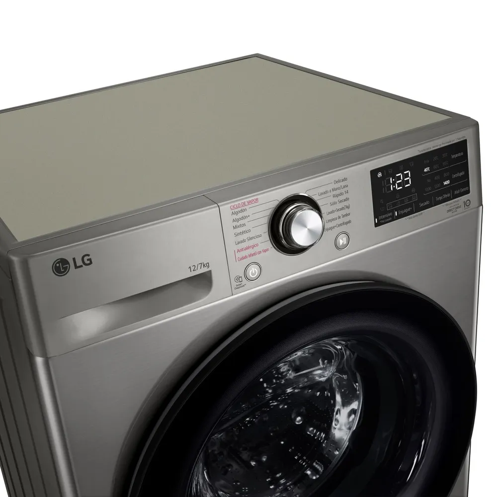 LG WD12VVC5S6C 12/7 kg Platinum Silver, foto 4
