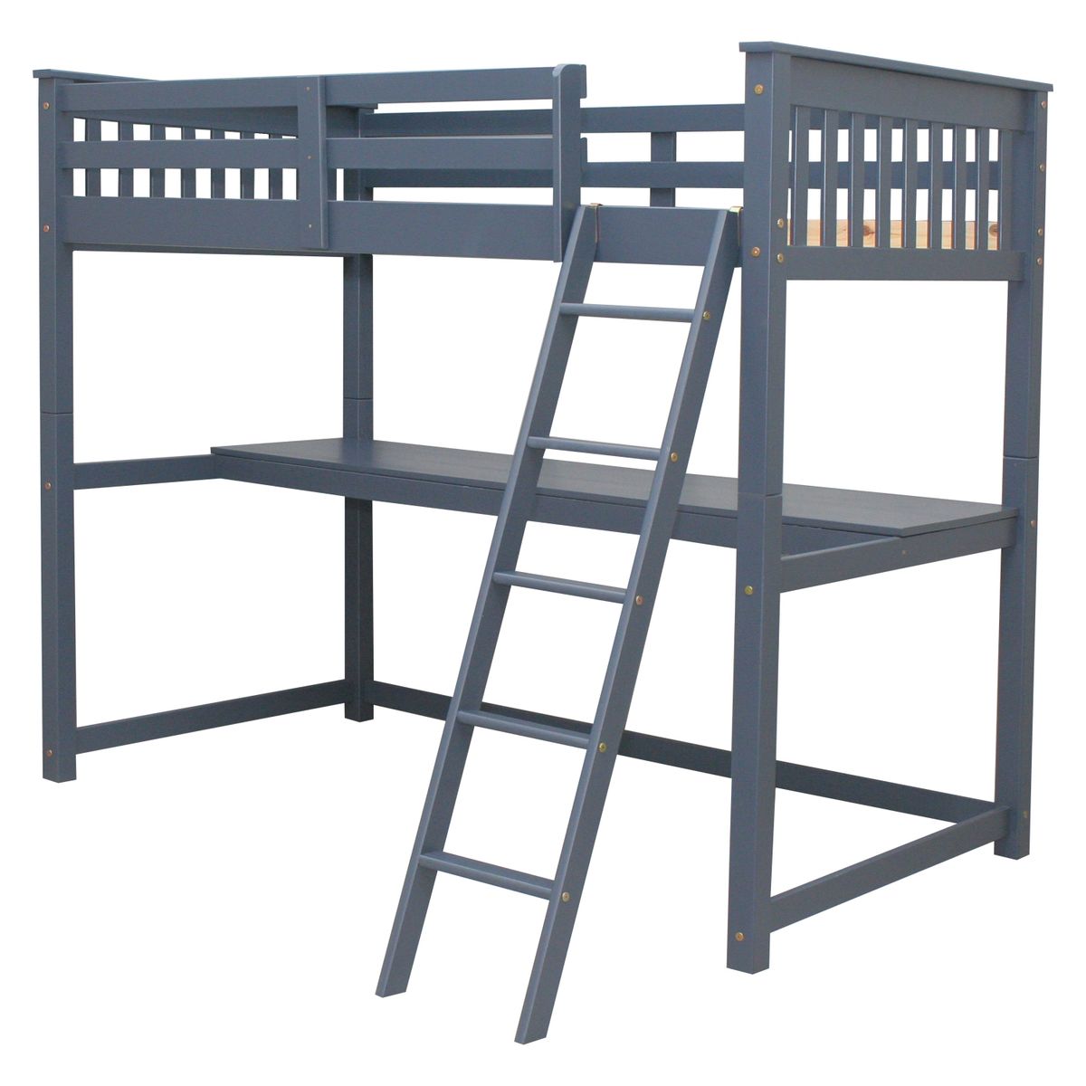 DECOCASA - Camarote 1.5 Plaza con Escritorio Boston 100% Madera Decocasa