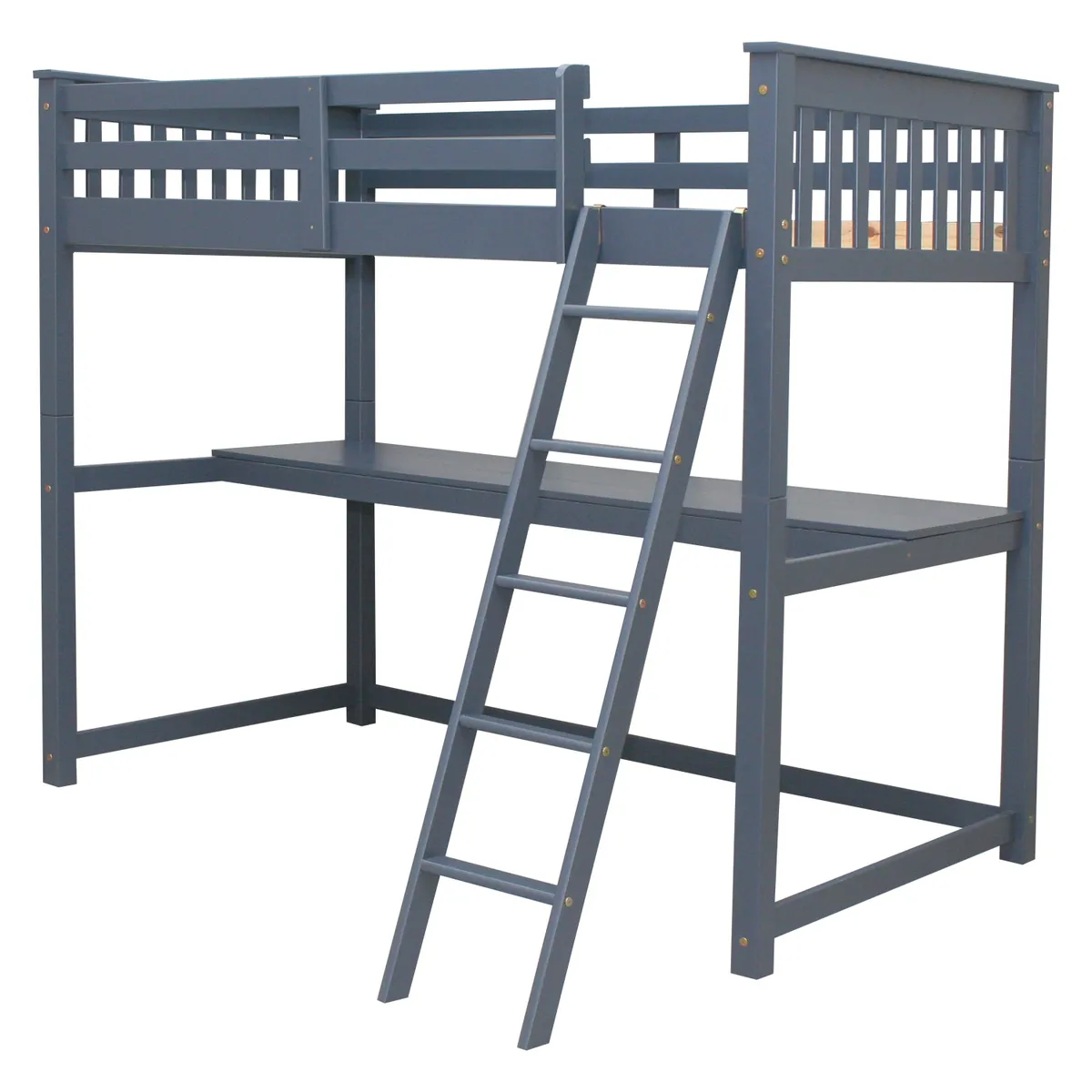 DECOCASA - Camarote 1.5 Plaza con Escritorio Boston 100% Madera Decocasa